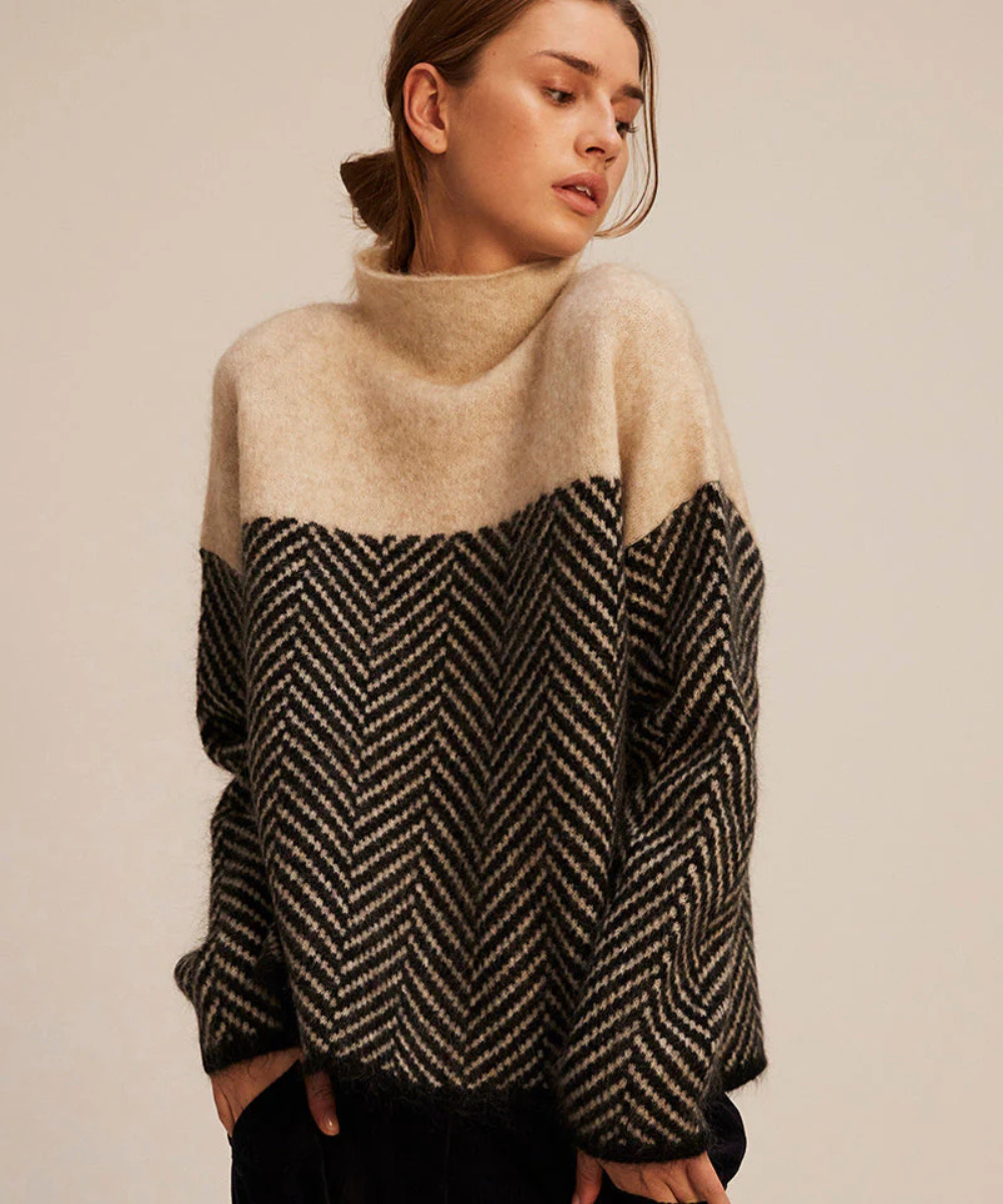 DORRY - TWO-TONE TURTLENECK JUMPER