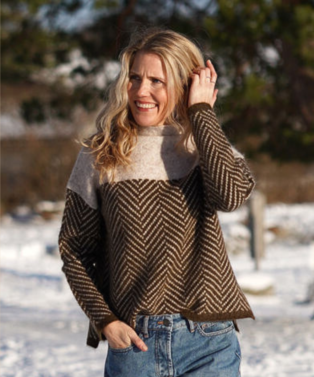 DORRY - TWO-TONE TURTLENECK JUMPER