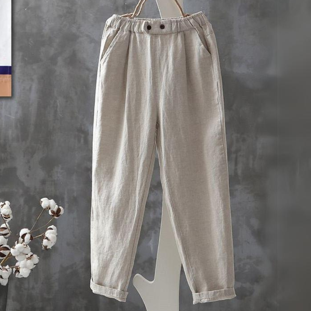 KARLI - COMFORTABLE COTTON TROUSERS