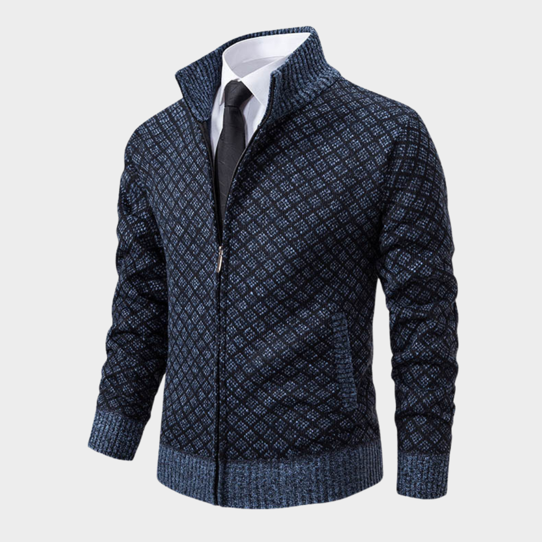 J. SINCLAIR - KNITTED ZIP-UP CARDIGAN